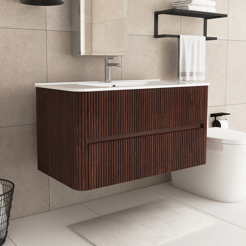 Meuble-lavabo flottant mural 36 po avec lavabo 36 po