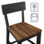 Chaises de comptoir en bois massif Mendenhall