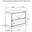 Table de chevet 2 tiroirs Edmondson