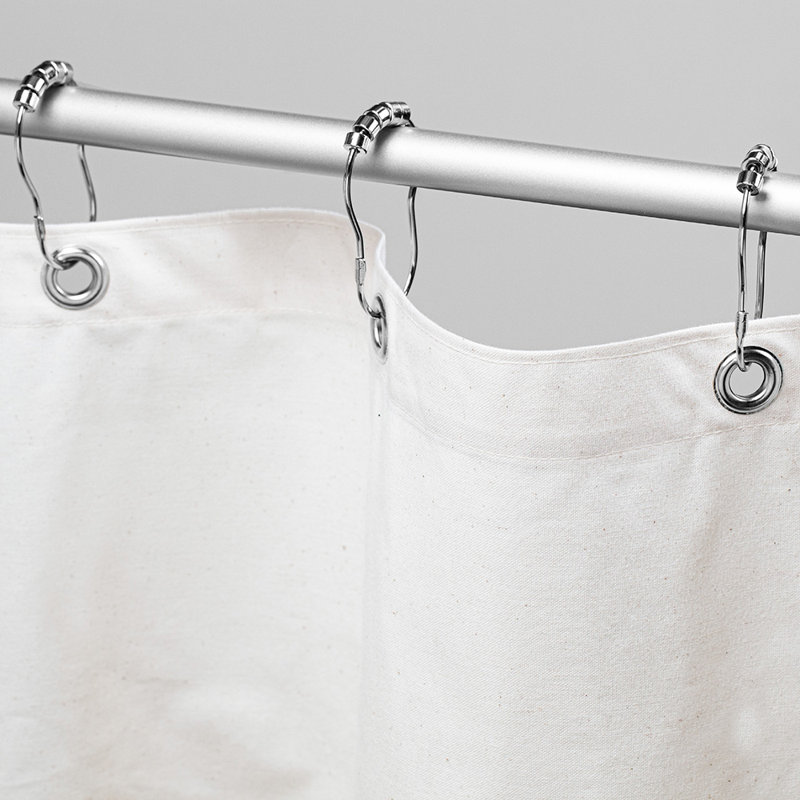Rideau de douche en coton biologique de qualité supérieure pour décor de salle de bain - Rideau non toxique pour douche de baignoire et de cabine