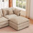 3-Seater Comfy Cloud Couches with Movable Ottoman-1405754214