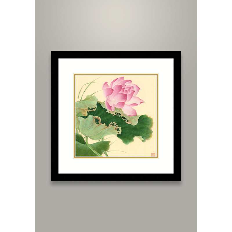 Lotus in Wind 02 by Xiu Yitang - Single Picture Frame Print, 17.5" H x 17.5" W x 0.94" D