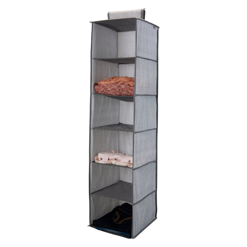 Rangement suspendu à 10 niveaux, H 47 po x l 11,8 po x P 11,8 po, Gris foncé