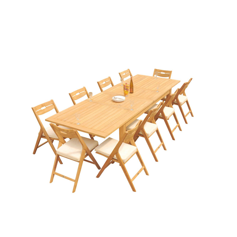 Surfliner Outdoor 11 - Piece Teak Dining Set