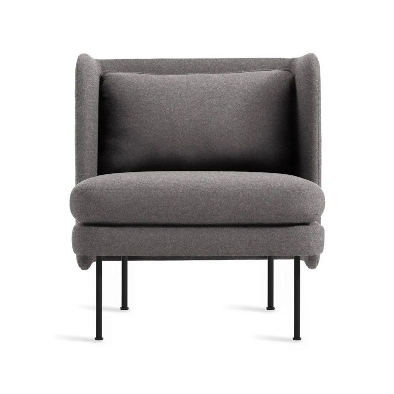 Bloke Club Chair, Gabro Gray Wool, Oblivion
