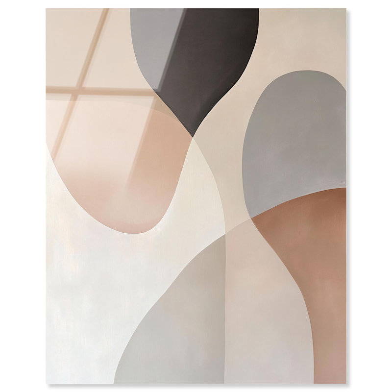 «Curvilinear Quadrants IV», reproduction d'art acrylique sur toile par Art Remedy, H 20 po x l 16 po