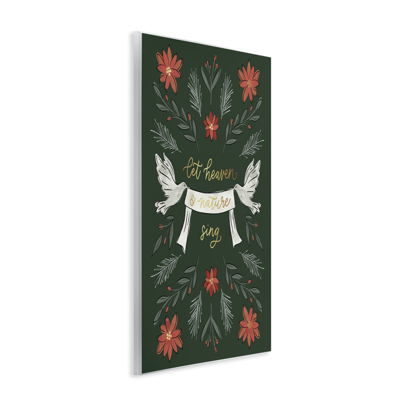 Toile de Noël «Let Heaven Sing» par Amanda Houston, H 19 po x l 13 po