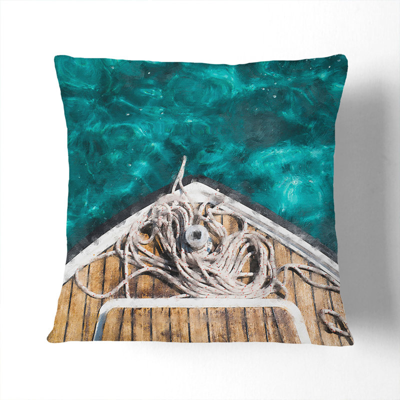 Deck of the Boat Scatter Cushion, 40cm H x 40cm W x 15cm D