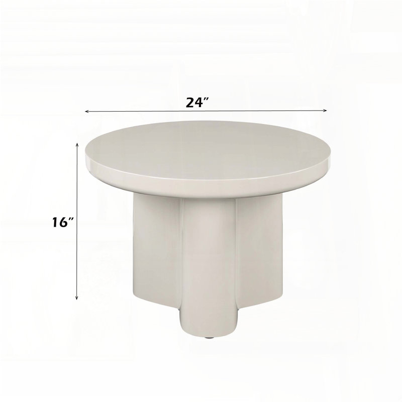 Table de bout gris clair ultrabrillant
