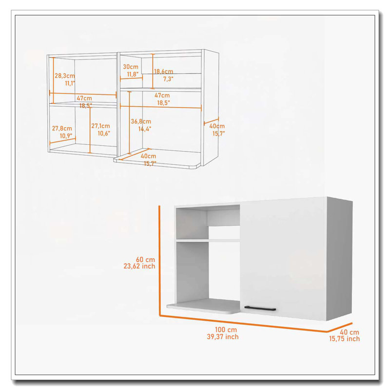 White 2 Wall Cabinet