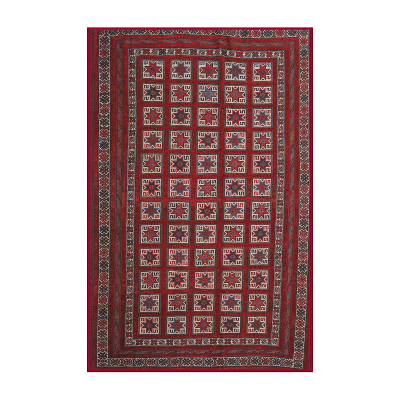 Tapis à aire brune contemporaine, Rectangle 2 pi x 3 pi