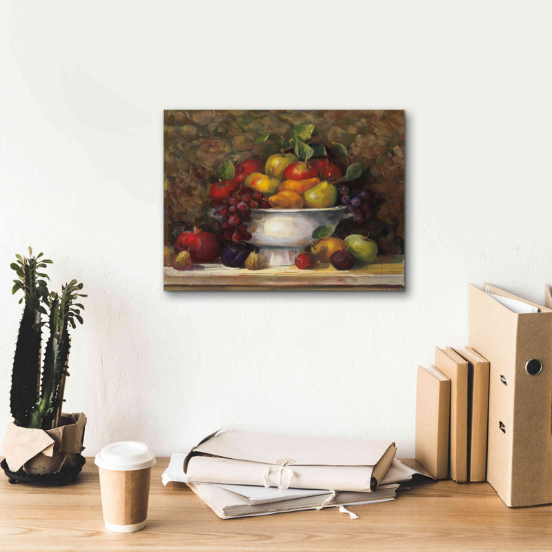 «Aarika Holiday Still Liffe On Canvas» par Carol Rowan, reproduction, H 12 po x l 16 po x P 0,75 po