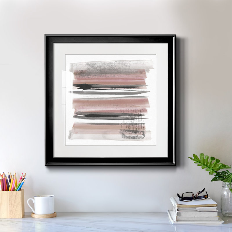 Sundown Turnwood I - peinture encadrée, Black Framed Paper, 16" H x 16" W x 1" D