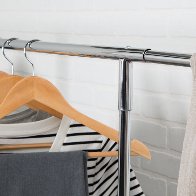 Shanaya Metal Adjustable Rolling Clothing Rack