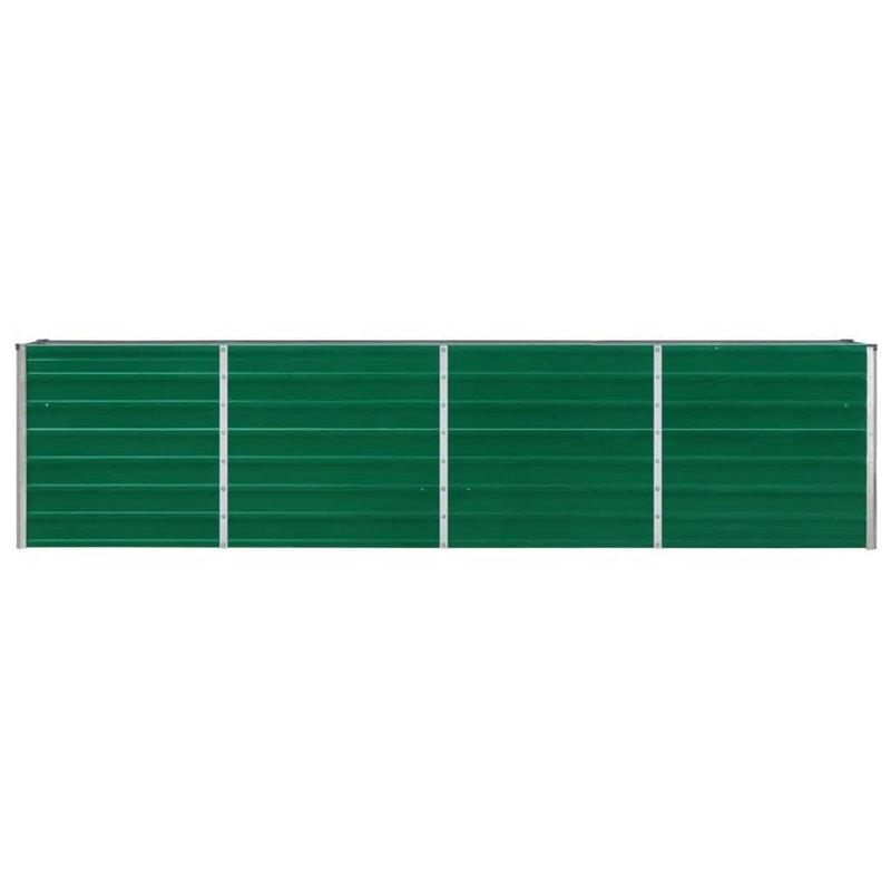 Edmund Metal Raised Garden Bed, Green, 77cm H x 40cm W x 320cm L