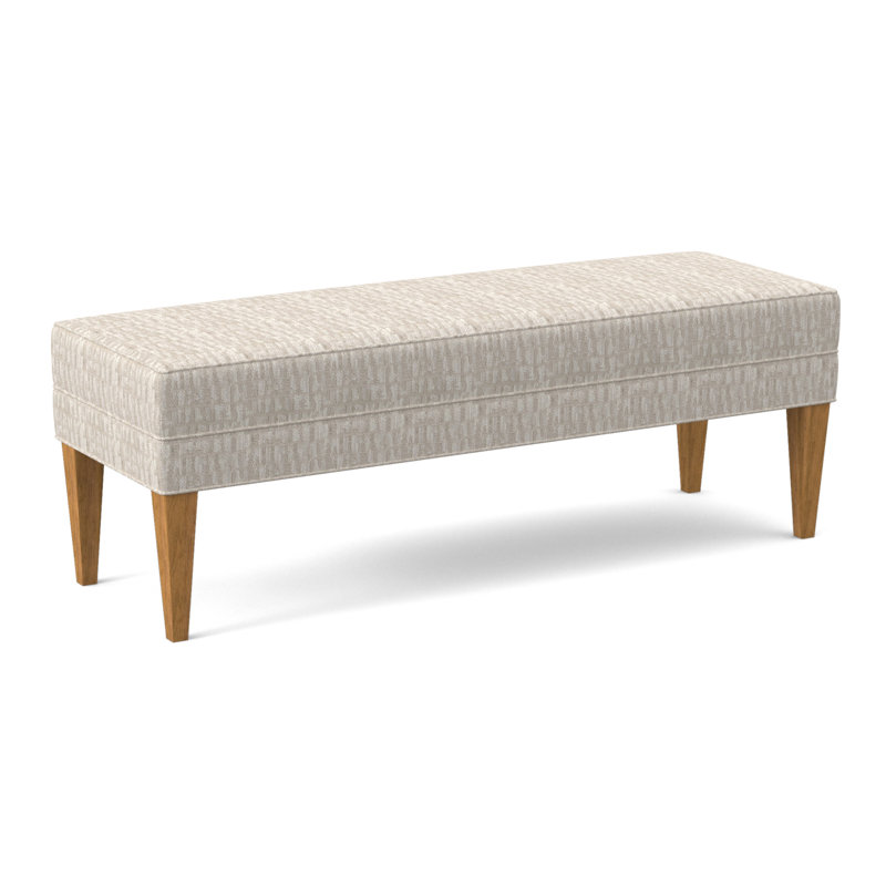 Livery Upholstered Bench, Amber, White Caps Fog
