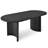 7-Piece Modern Dining Set With 79" Oval Pedestal Table & 6 Sculptural Upholstered Arm Chairs-1163565044