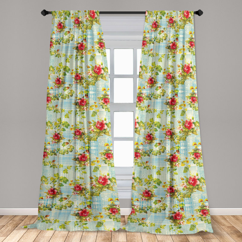 Semi Sheer Curtain Pair, 56" W x 63" H