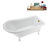58" Streamlin Clawfoot Tub,Tray,Drain, Clawfeet-101628931-102219868