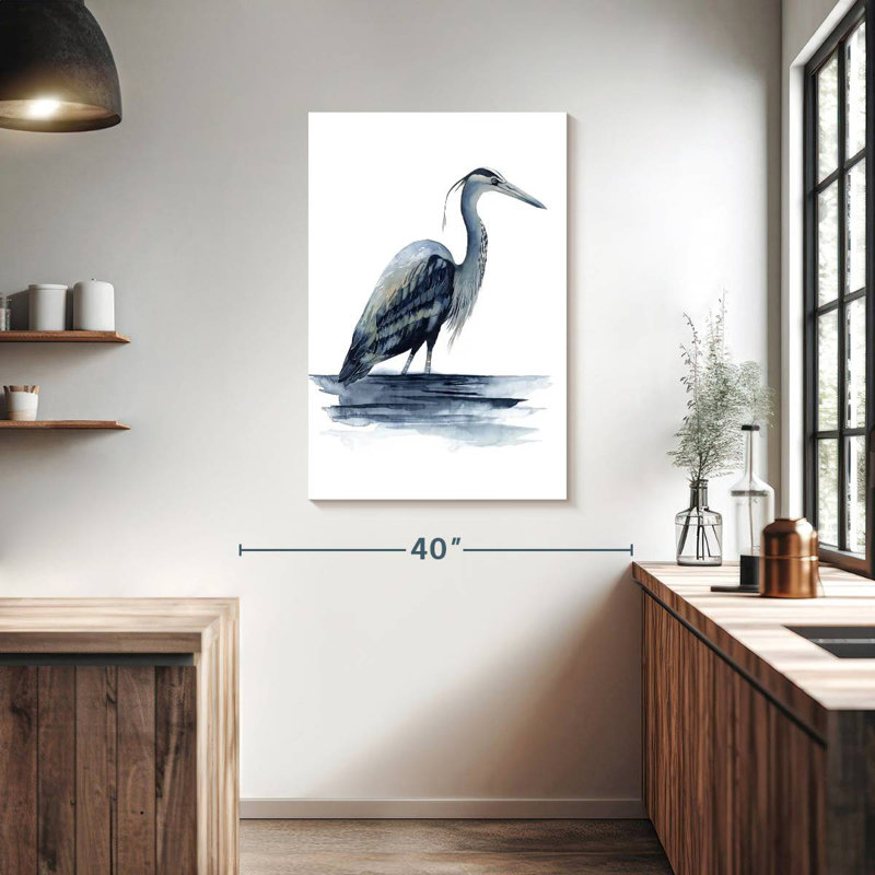 Brampt Azure Heron II, 39" H x 26" W