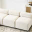 109 po, modulaire, 5, en forme de L, modulaire, concept, beige, tissu, 4 sièges, structure en bois massif à ressorts sinueux à haute résilience, coussins en mousse à haute résilience, facile à assembler