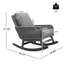 [Ensemble de 2] Chaise berçante minimaliste contemporaine en osier avec coussins en polyester doux et structure en bois durable (sans la table)-444213552
