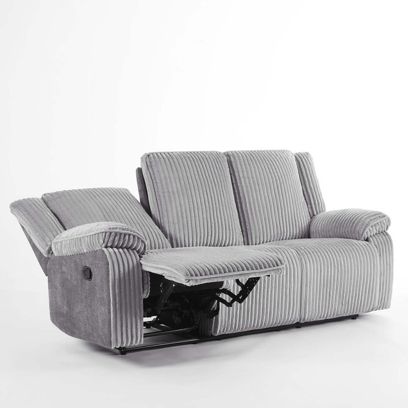 3 Seater Manual Reclining Sofa, Grey