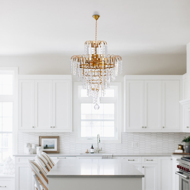 Lustre en cristal à 4 lumières Jamie