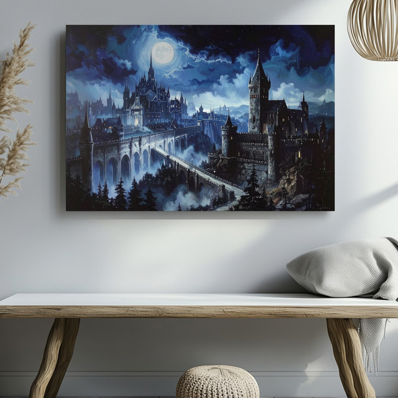 Art gothique au clair de lune, H 18 po x l 24 po