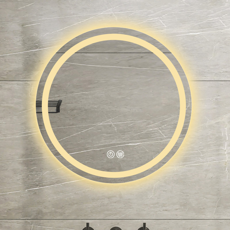 Miroir mural de salle de bain Fog - imperméable, énergie intelligente brillante, durable