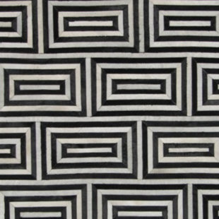 Area Cowhide Geometric Indoor Rug