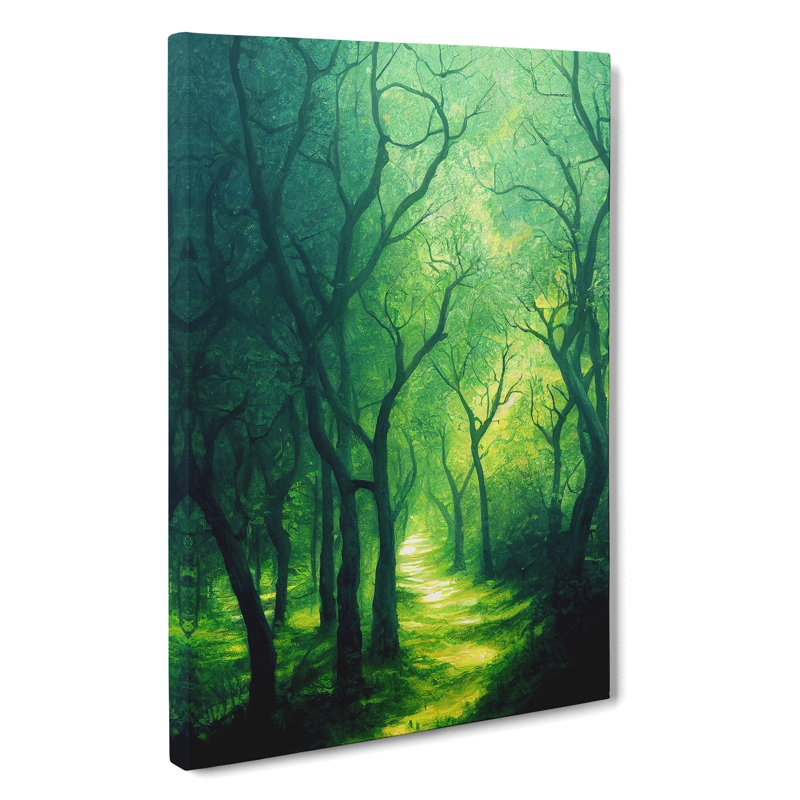 Blissful Forest - Wrapped Canvas Painting, 50cm H x 35cm W x 3cm D