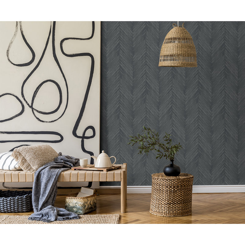 Rouleau de papier peint L 33 pi x l 20,9 po Balmore, Fer brut