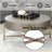 Weyton Light Brown  Champagne Finish Coffee Table