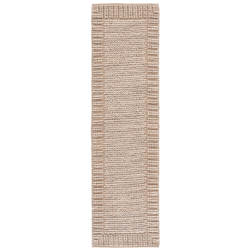 Natura 286 Flatweave Wool/Cotton Rug in Taupe, Runner 2'3" x 8'