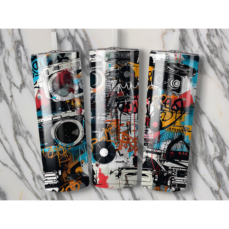 Choose Handmade Tumblers 591ml Vacuum Insulated Stainless Steel (18/8) Travel Tumbler with Straw