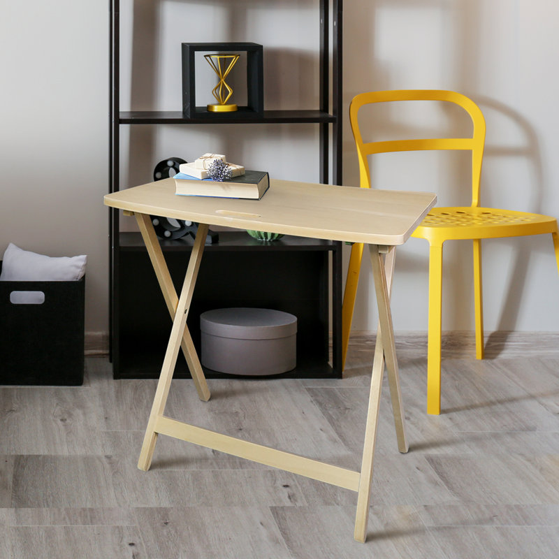 Table pliante portative, Bois de tilleul naturel