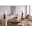 Cream Hide Ottoman, Small-798143303