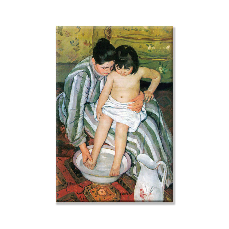 «Bath» par Mary Cassatt, reproduction d'art sur toile tendue, 20" x 30"