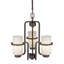 Lustre classique/traditionnel ombré 3 lumières Adamson
