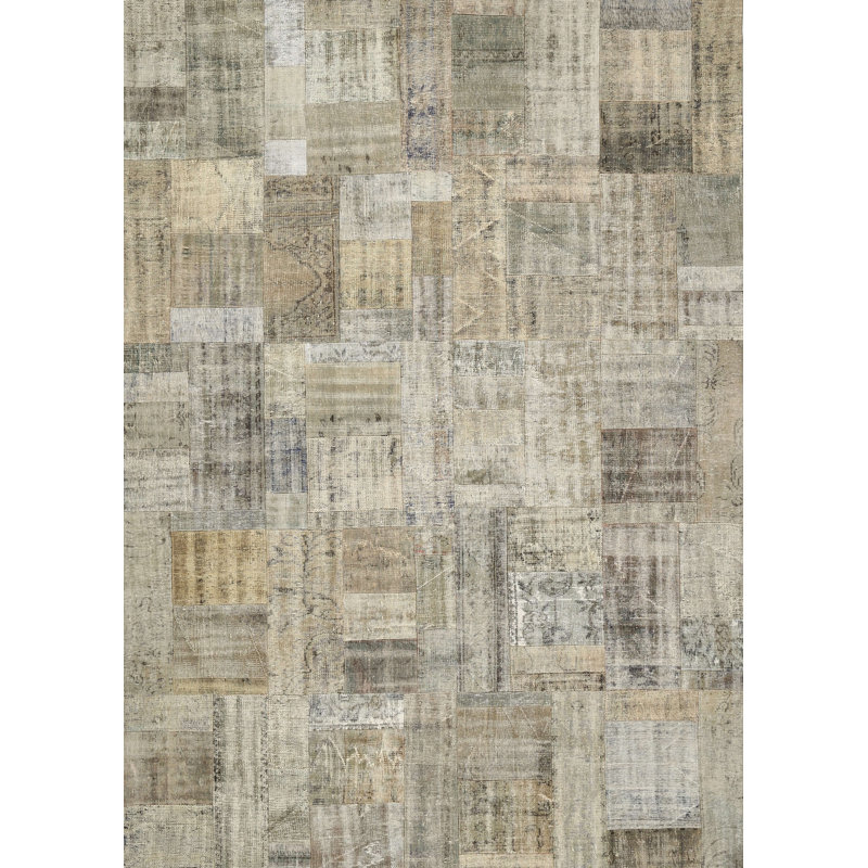 Tapis contemporain olive / gris / crème Carmelia, Rectangle 5 pi x 7 pi