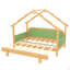 Lit simple en bois dans une cabane dans un arbre avec rails à coussin moelleux-2053058468