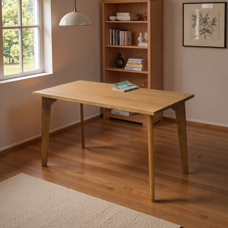 Bureau d'écriture classique en bois massif d'orme durable, H 29,52 po x l 47,24 po x P 23,62 po