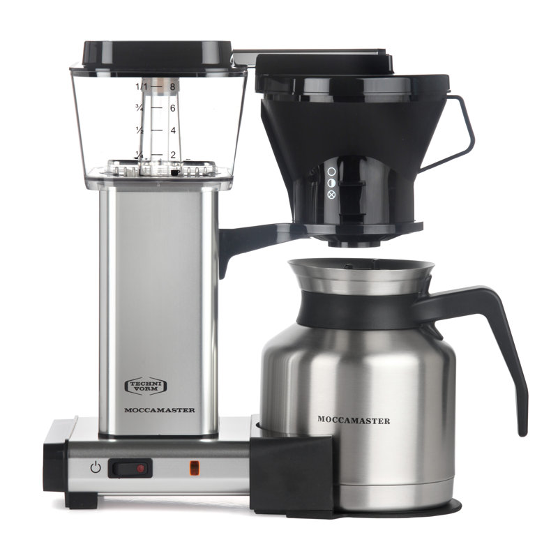 Moccamaster KBTS Coffee Brewer, 32 oz, Polished Silver