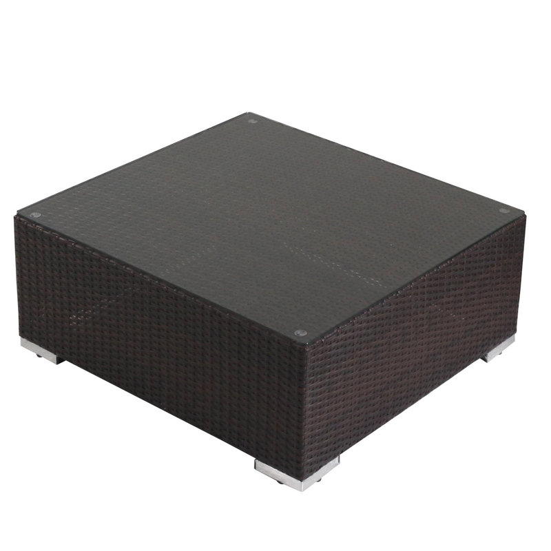 SANTA ROSA TABLE W/GLASS KD(MBRN +ALU)