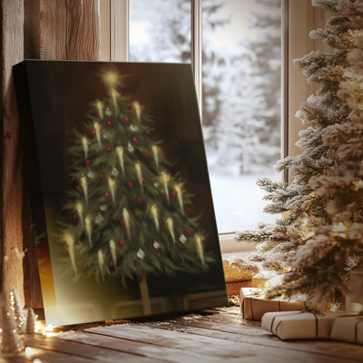 Warm Lantern Hearth at Eve-Premium Gallery Wrapped Canvas