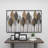 Metal Leaf Bronze Wall Decor with Black Frame-1722932281