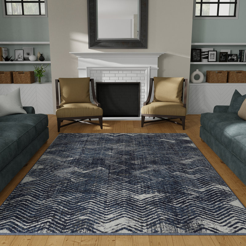 Tapis d'intérieur en polypropylène tissé à la main Sabera, Rectangle 6 pi 7 po x 9 pi 2 po