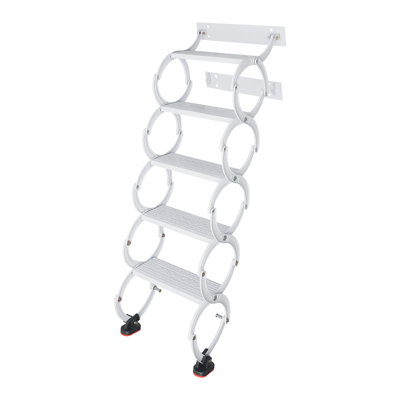 5 Steps Wall Mounted Retractable Ladder