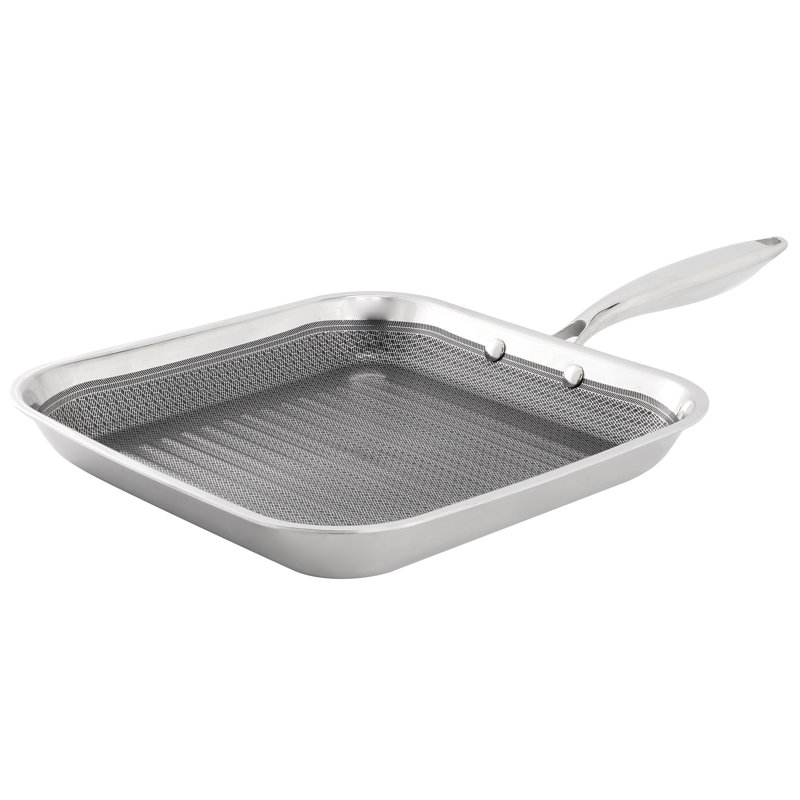 Poêle grill carrée hybride antiadhésive de 11 po de la collection Platinum de Oster Modessa